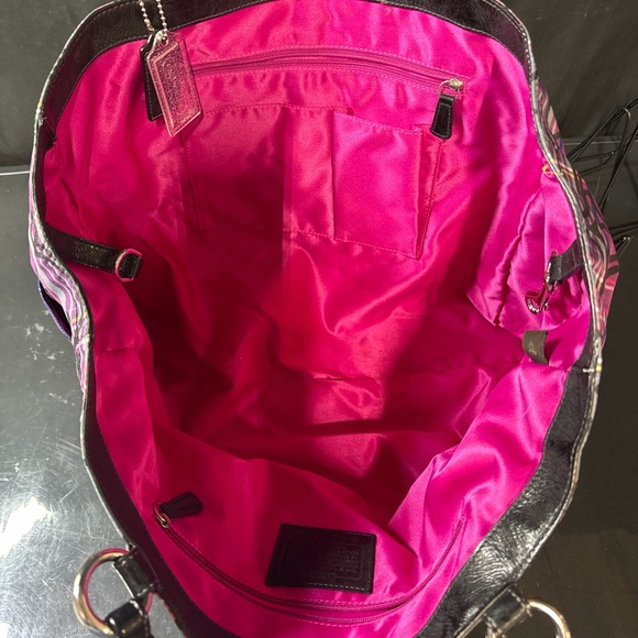 Coach Poppy Tartan Plaid Carryall Bag F15480 - Picture 11 of 16